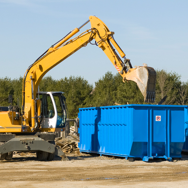 are there any restrictions on where a residential dumpster can be placed in Nichols Florida